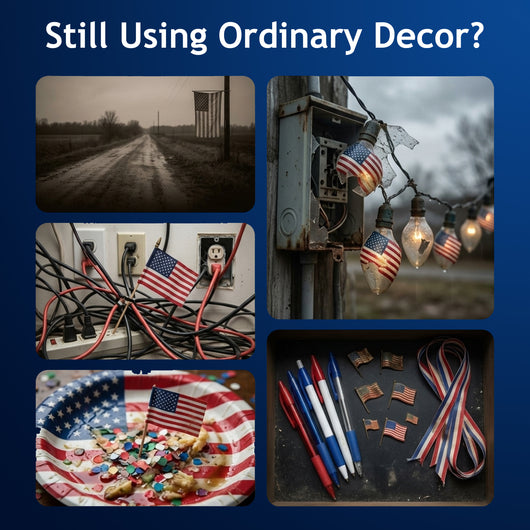 8-Piece Flag Light Set 4th of July Decorations