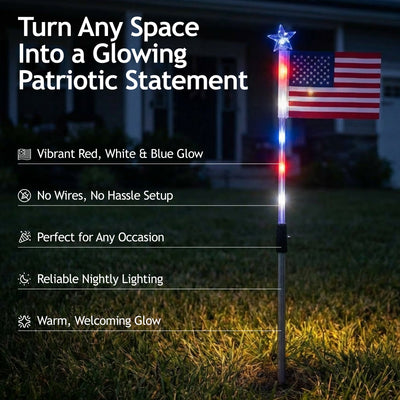 8-Piece Flag Light Set 4th of July Decorations