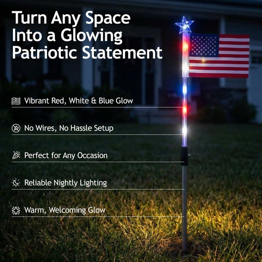 8-Piece Flag Light Set 4th of July Decorations
